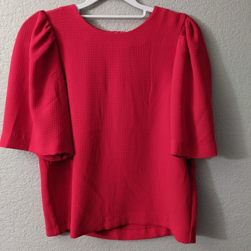 H &M Red Puff Short Sleeve
